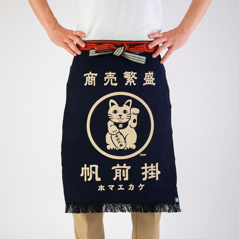 最高級1号前掛け 紺 前ポケット付き（商品番号_PL201） | すべての