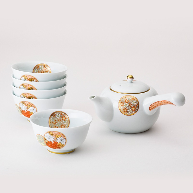 寿赤絵 福重ね茶器揃