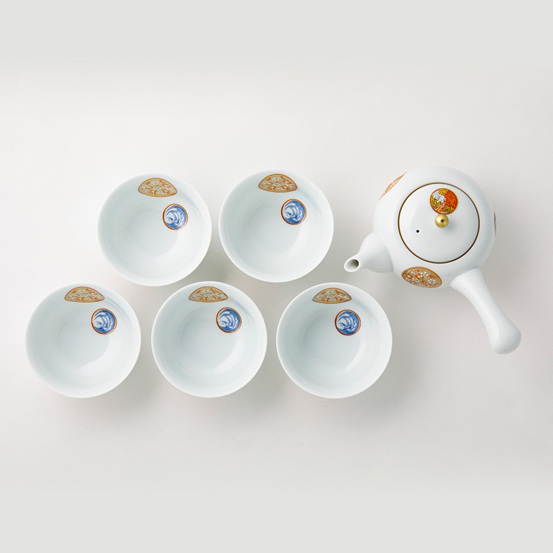 寿赤絵 福重ね茶器揃