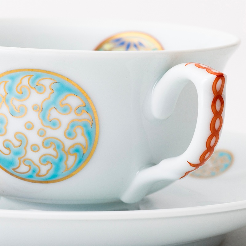 寿赤絵 ペア碗皿