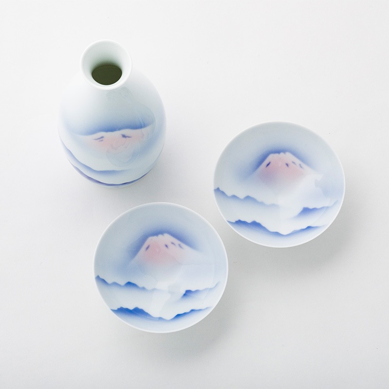 赤富士　二人具酒器揃