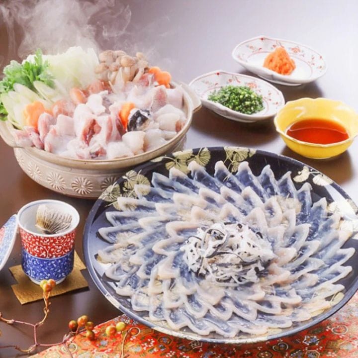 【特選国産とらふぐ刺身＆鍋セット「4人前」】●会員特別価格　更に『とらふぐ生茶漬け　２袋(￥1200相当）プレゼント』