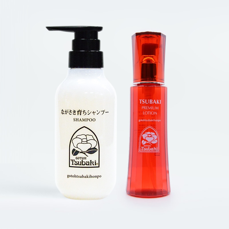【お中元ギフト】ながさき育ちシャンプー＋TSUBAKI PREMIUM LOTION <二層式化粧水>