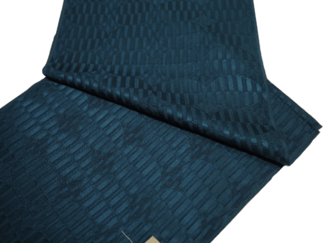 正絹帯揚げ（織巧紋）「青紺色」 | 帯あげ,帯揚げ(色無地) | 新宿津田