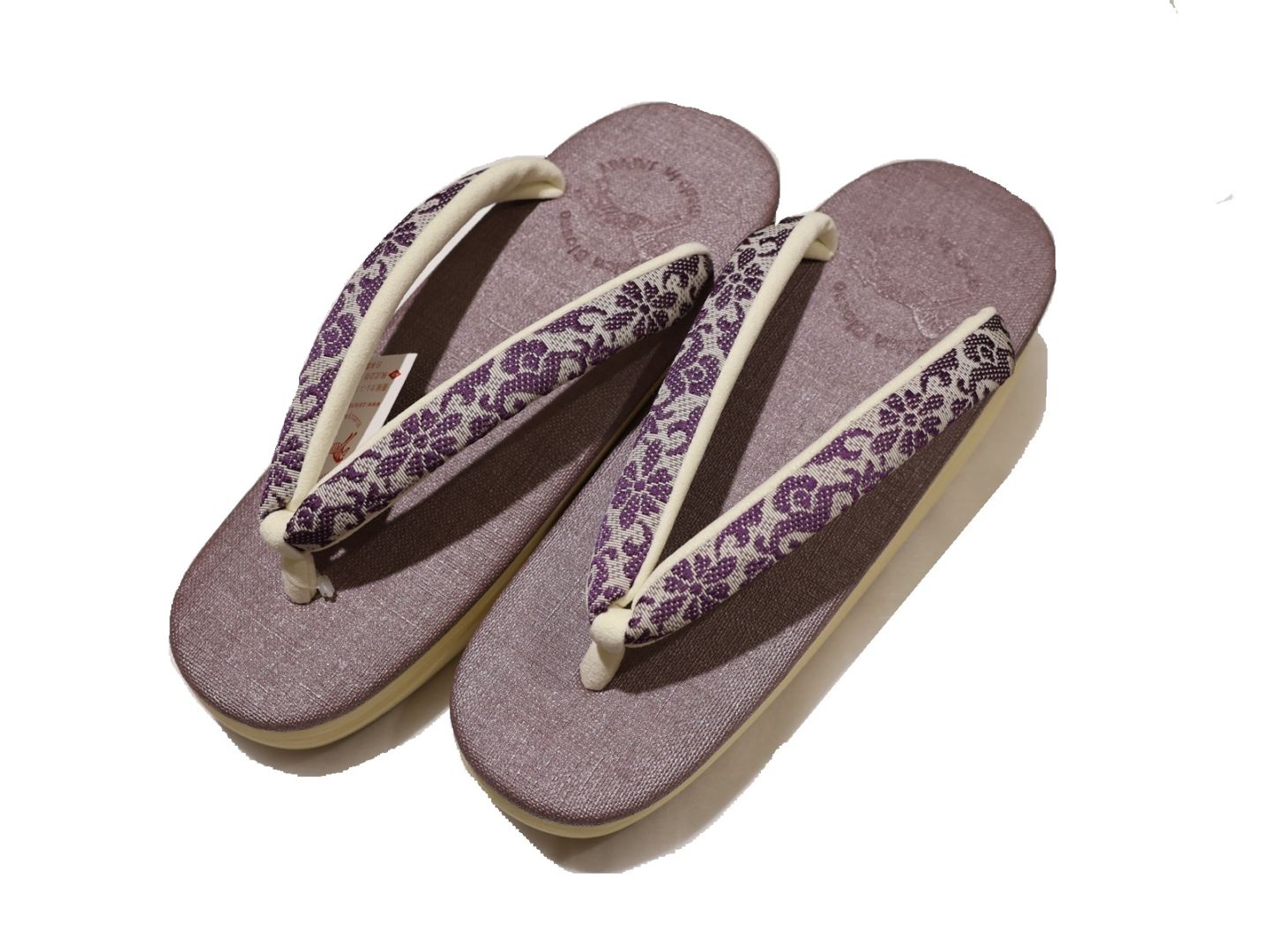 菱屋カレンブロッソ草履「灰紫色の台に紫色の博多織鼻緒」 | 草履