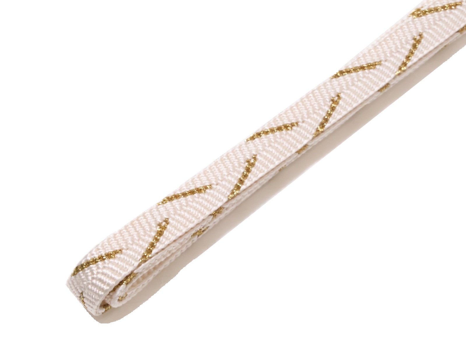 正絹三分紐「生成り色の地に金色の模様」 | 帯締め | 新宿津田家