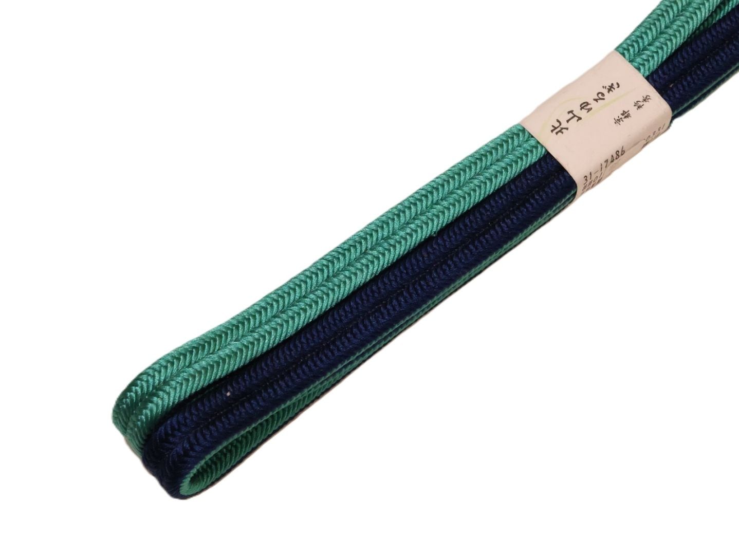 正絹リバーシブル帯締め（北山冠組）「紺色と青緑色」 | 帯締め,帯締め