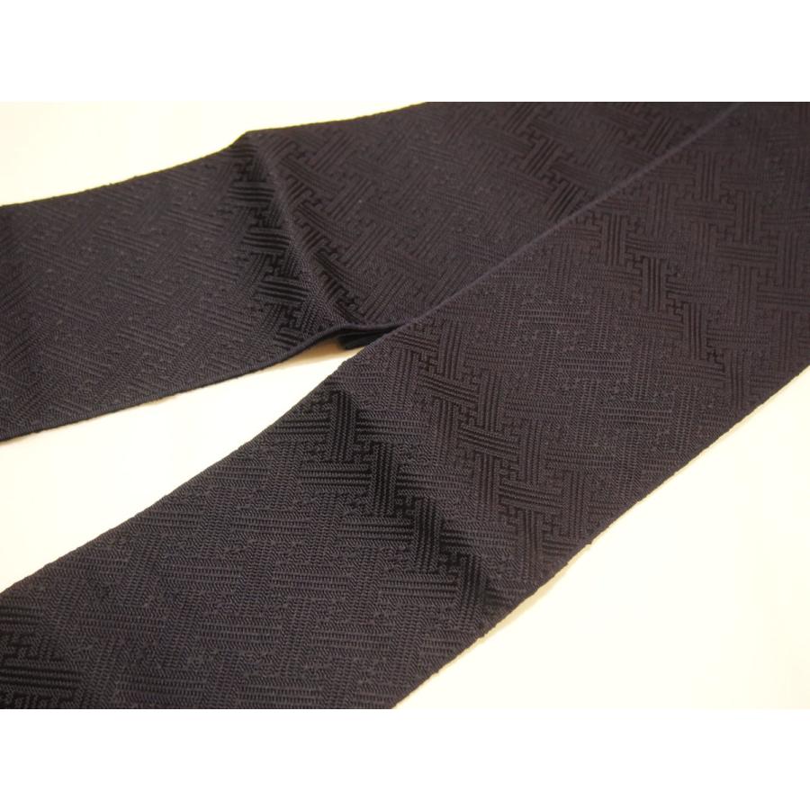 房付き」正絹博多織角帯「濃紺色の地にサヤ型の地模様」 | 帯,帯(角帯