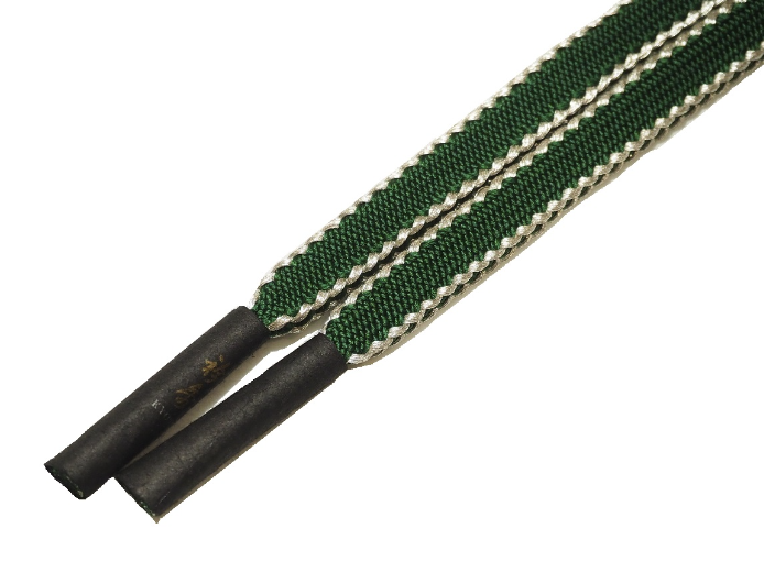 正絹帯締め(平組)「深緑色の地に銀色の縁取り」 | 帯締め,帯締め  
