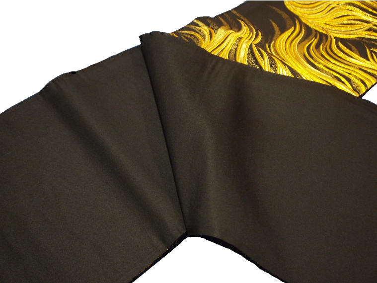 正絹袋帯「黒色の地に金色の馬毛の模様」 | 帯,帯(袋帯) | 新宿