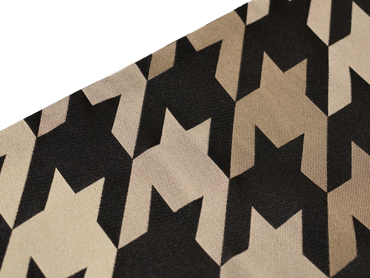 ポリエステル半幅帯「黒色の地に千鳥格子の柄」 | 帯,帯(半幅帯