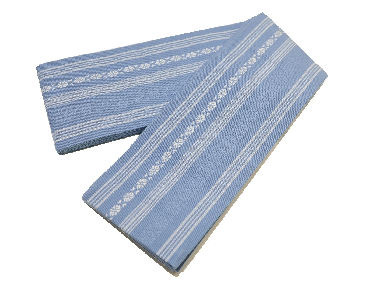 綿角帯「水色の地に博多献上模様」 | 帯,帯(角帯) | 新宿津田家