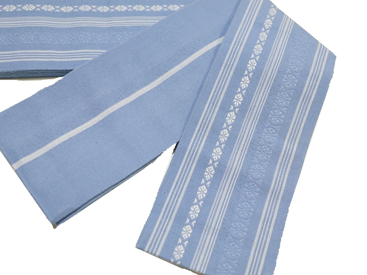 綿角帯「水色の地に博多献上模様」 | 帯,帯(角帯) | 新宿津田家