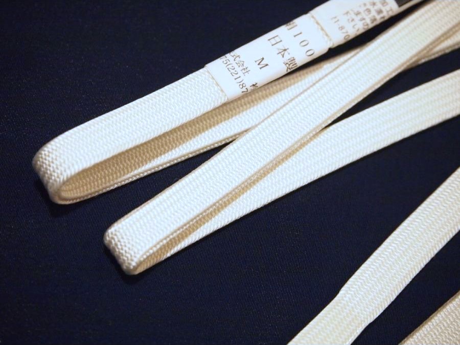正絹三分紐「白色」 | 帯締め,三分紐 | 新宿津田家オンラインショップ