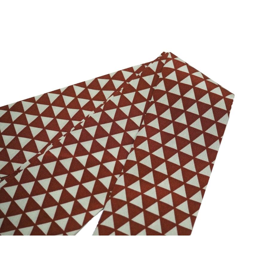 正絹腰紐「エンジ色と薄クリーム色の鱗模様」 | 和装着付け小物