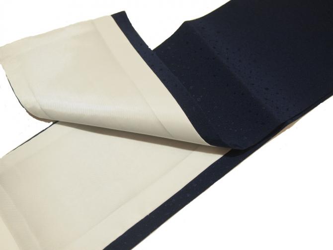 正絹重ね衿「紺色（吹雪の地模様）」№29 | 半衿、伊達衿,伊達衿