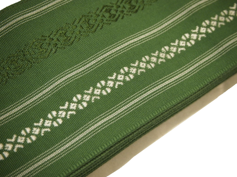 綿角帯「緑色の地に献上柄」 | 帯,帯(角帯) | 新宿津田家オンライン
