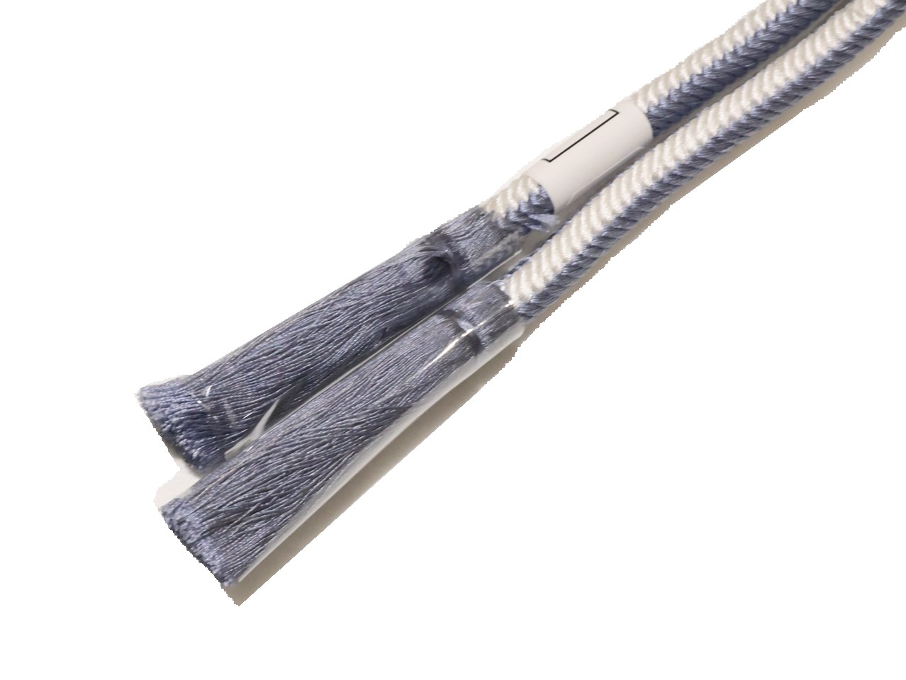 丸帯　正絹 長尺正絹帯締め(丸組)「白色とグレー色」 | 帯締め,帯締め(長尺