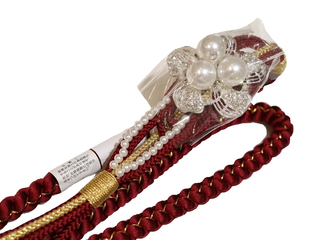 人気のエンジ 振袖と長襦袢と帯締めのみ 人気のエンジ 振袖と長襦袢と