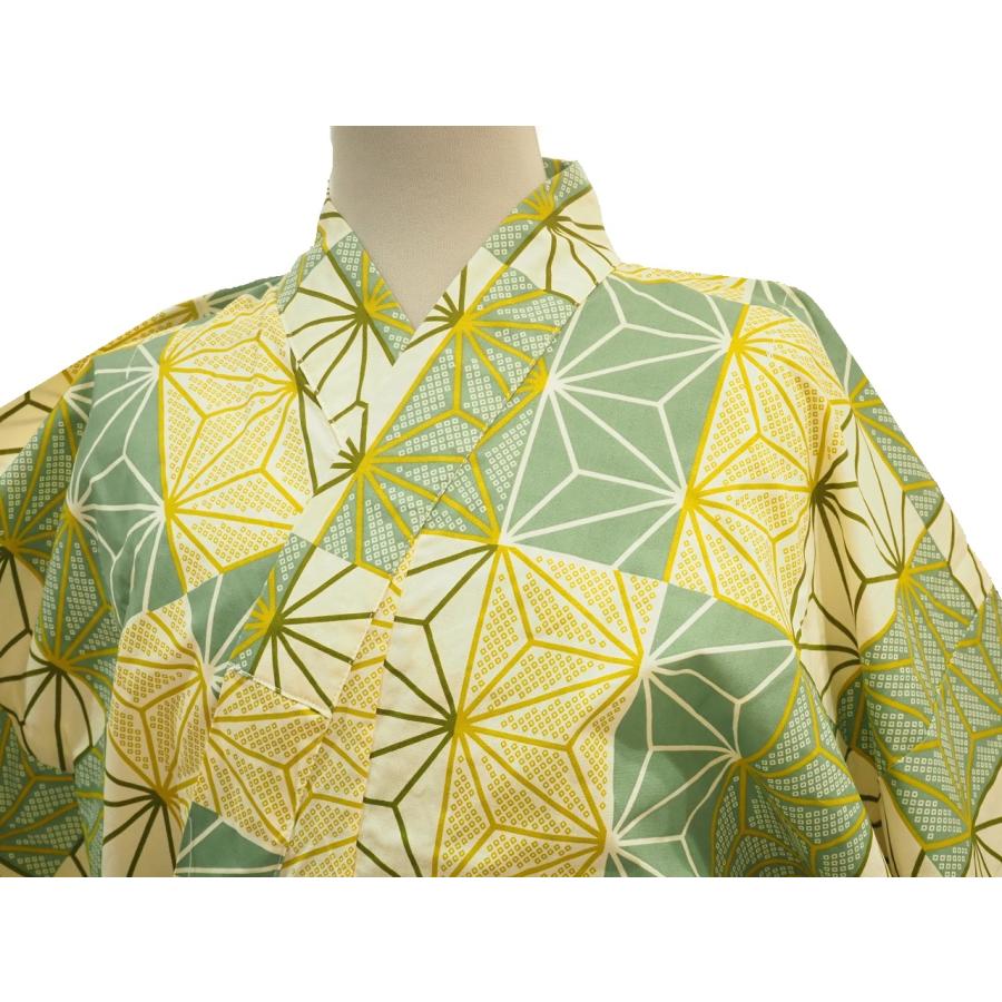 ねまき浴衣「薄緑色とクリーム色の市松模様（№2497）」 | ゆかた