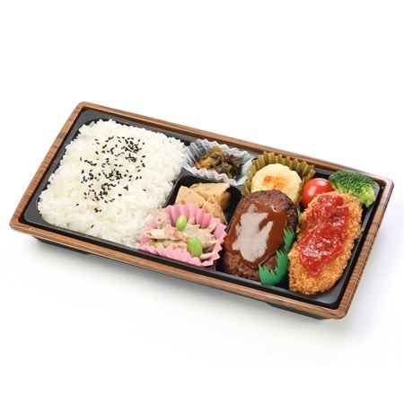 ハンバーグ&紅ずわい蟹クリームコロッケ弁当｜つか弁！by塚田農場おべ