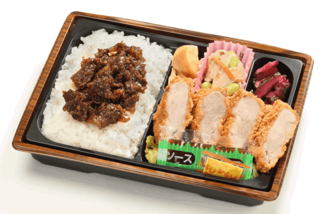 牛しぐれひれかつ弁当│北海道産星空の黒牛しぐれ煮と三元豚ひれかつ