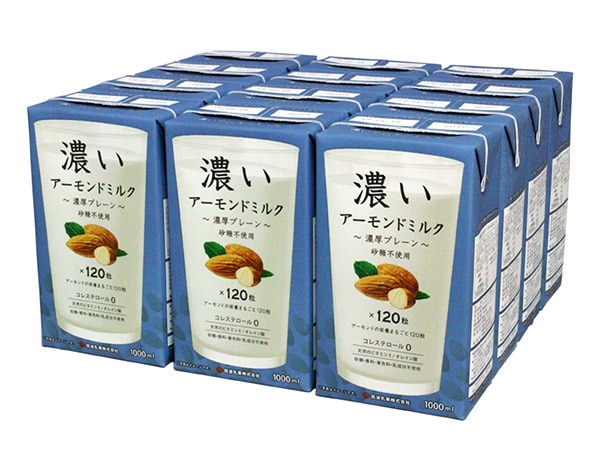 【冷蔵品】濃いアーモンドミルク 濃厚プレーン 1000ml×12本/ケース