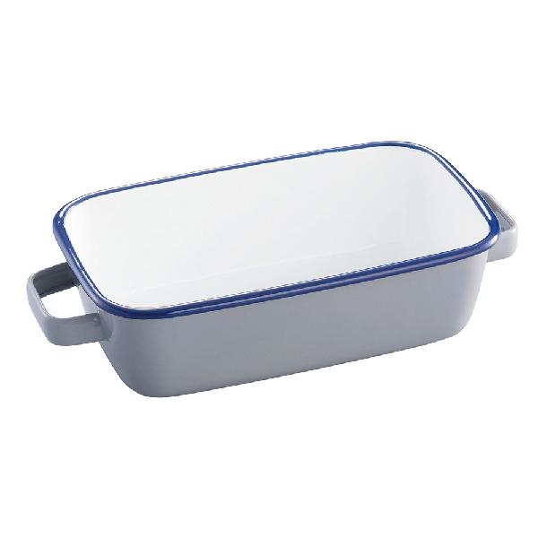 サンロクゴメソッド 365methods 富士ホーロー ホーローオーブンディッシュ レクタングル（蓋付き） ライトグレーxネイビー YY-HB.G