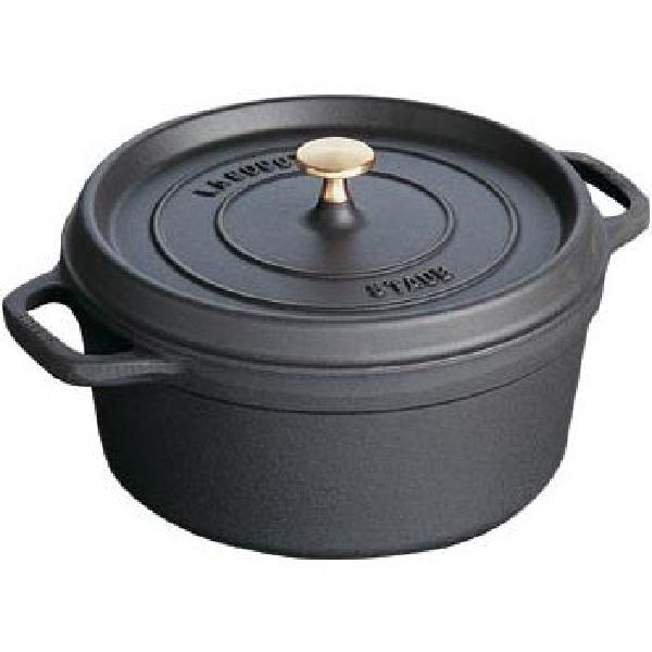 ストウブ staub ピコ･ココット ラウンド 24cm ブラック 40500-241
