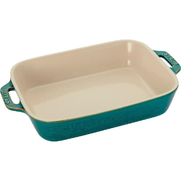 STAUB ターコイズ ミルクパン 約20cm ストウブ staub ビンテージカラー レクタンギュラーディッシュ20cm
