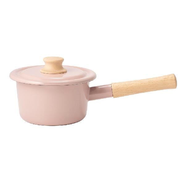 【お取り寄せ】富士ホーロー コットン Cotton 14cmミルクパン アッシュピンク  CTN-14M.AP