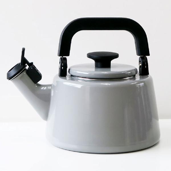 【お取り寄せ】富士ホーロー コットン Cotton 2.1L 笛吹きケトル ライトグレー  CTN-2.1WK.LG