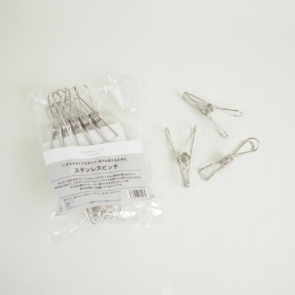 とみおかクリーニング ステンレスピンチ 10P HT-02-0004