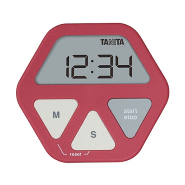 タニタ TANITA ガラスにつくタイマー レッド TD-410-RD