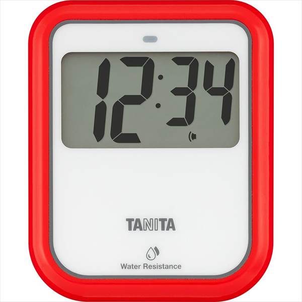 タニタ TANITA 非接触タイマー洗えるタイプ レッド TD-424-RD