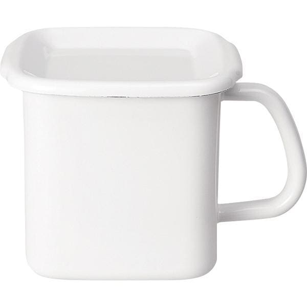 野田琺瑯 ホワイトシリーズ 持ち手付ストッカー角型L 琺瑯蓋付MSH-12K