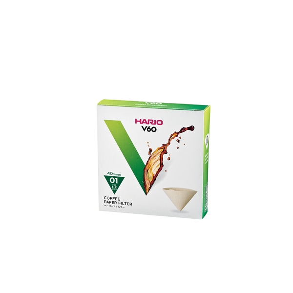 ハリオ HARIO V60用ペーパーフィルターみさらし01 40枚 VCF-01-40M