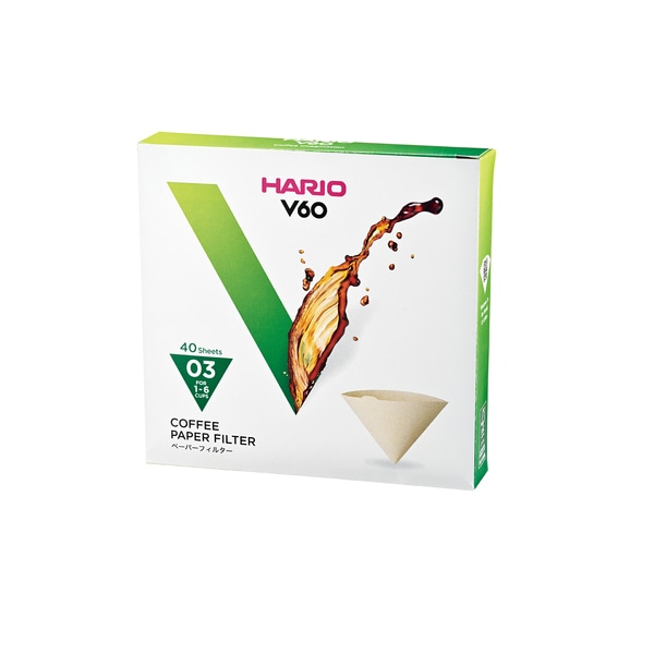 ハリオ HARIO V60用ペーパーフィルターみさらし03 40枚  VCF-03-40M