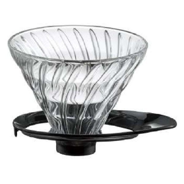 ハリオ HARIO V60 耐熱ガラス透過ドリッパー 02 ブラック VDGR-02-B