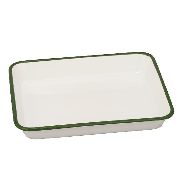 野田琺瑯  ホーローバット 15取 グリーン(フチ) VA-15G