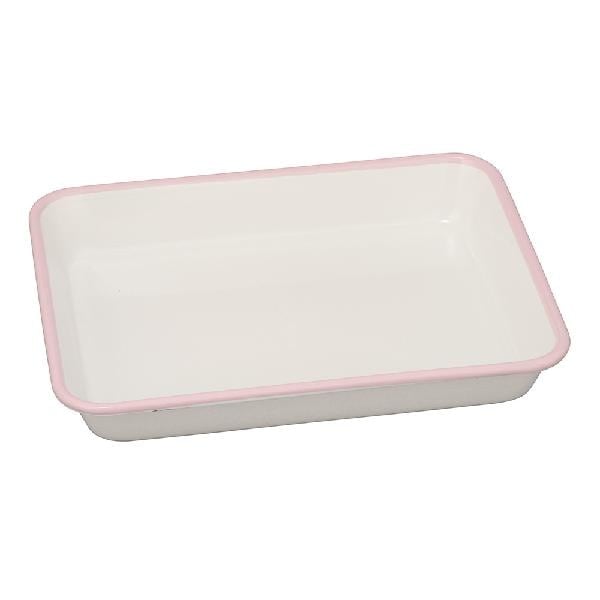 野田琺瑯  ホーローバット 15取 ピンク(フチ) VA-15P