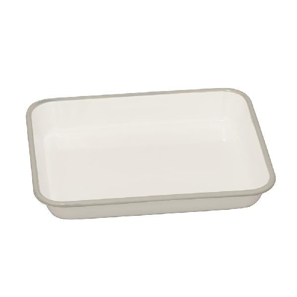 野田琺瑯 ホーローバット 18取 グレー(フチ) VA-18GY | 卸・問屋