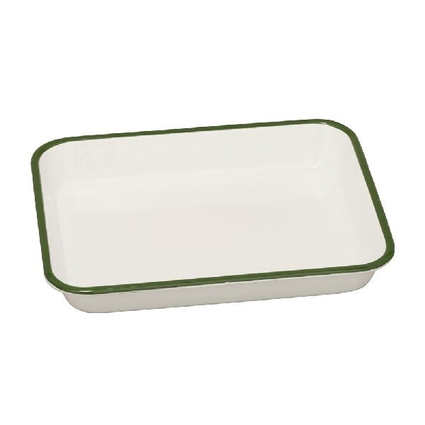 野田琺瑯  ホーローバット 21取 グリーン(フチ) VA-21G