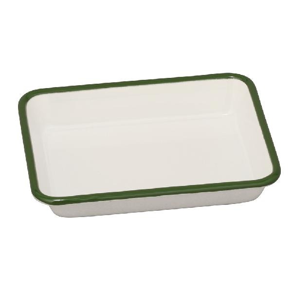 野田琺瑯  ホーローバット 手札 グリーン(フチ) VA-27G