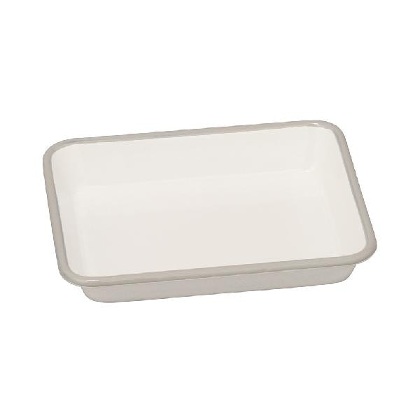 野田琺瑯  ホーローバット 手札 グレー(フチ) VA-27GY