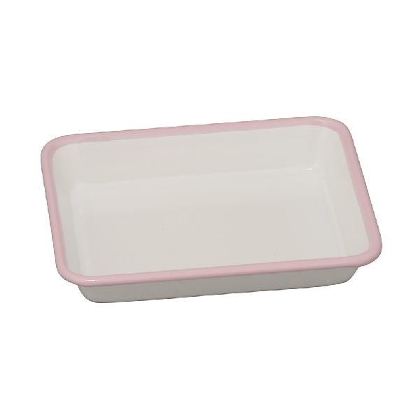 野田琺瑯  ホーローバット 手札 ピンク(フチ) VA-27P