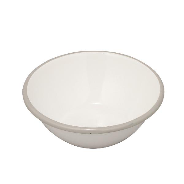 野田琺瑯  ホーローボール 16cm グレー(フチ) BO-16GY