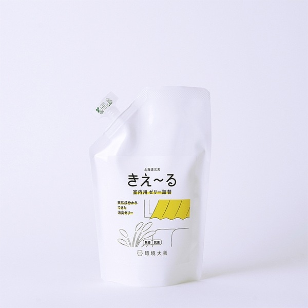 【お取り寄せ】【ロット＝12】環境大善 きえ～る Dシリーズ 室内用 ゼリータイプ 無香 詰替 D-KJ-480T