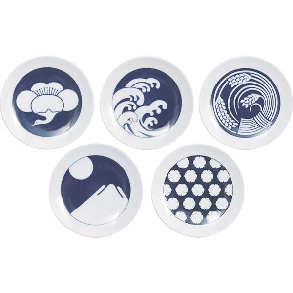 キハラ KIHARA KOMON 豆皿5枚揃 季節柄 9792