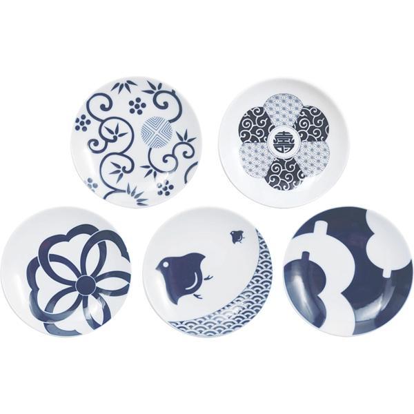 キハラ KIHARA KOMON 豆皿5枚揃　吉祥柄 9793